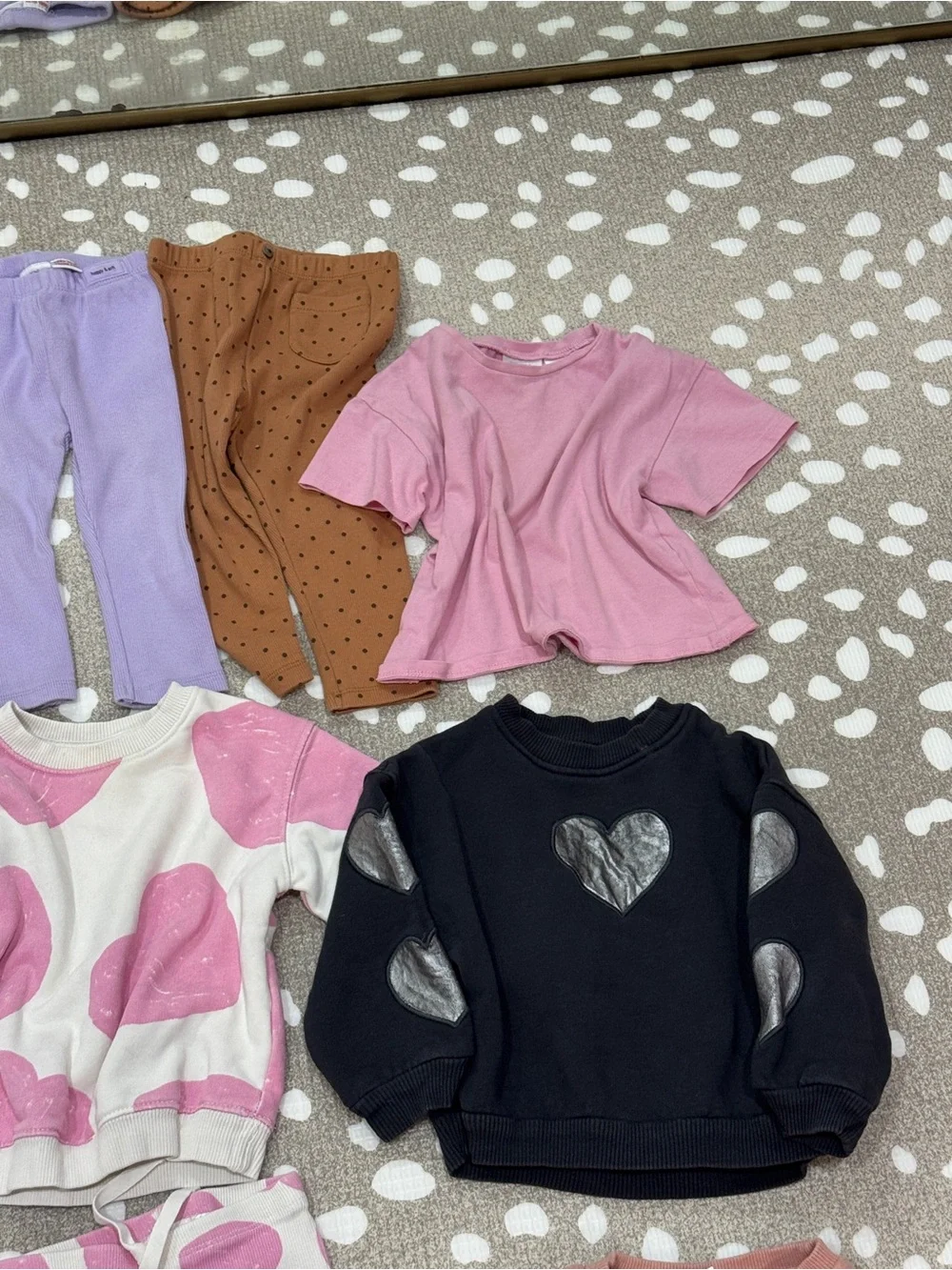 Lot of 12 Zara Kids sweatshirt set long sleeve pullover leggings tee shorts